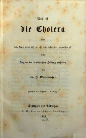 Was ist die Cholera und wie kann man sich vor ihr sicher verwahren?