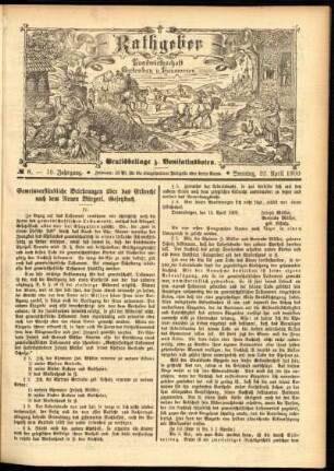 Ausgabe vom Sonntag, den 22. April 1900.