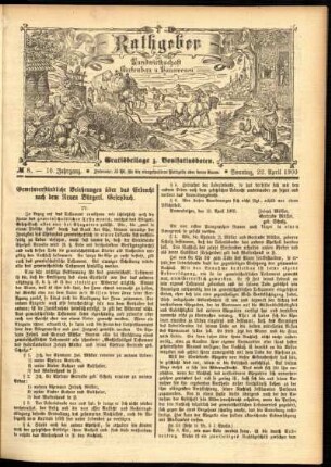 Ausgabe vom Sonntag, den 22. April 1900.