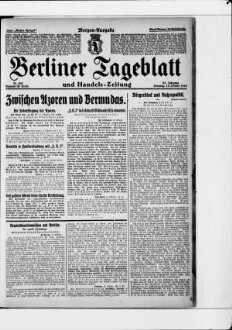 Berliner Tageblatt und Handels-Zeitung, Morgen-Ausgabe