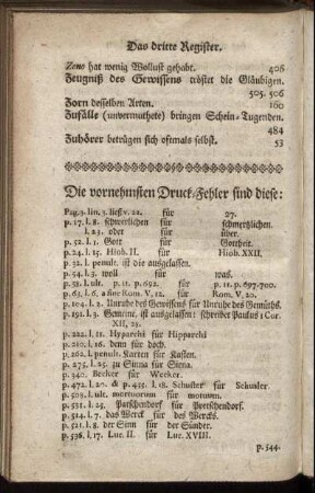 Die vornehmsten Druck-Fehler sind diese