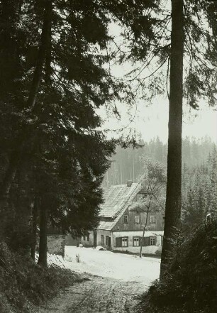 Antonsthal, Grube Unverhofft Glück an der Achte, Huthaus