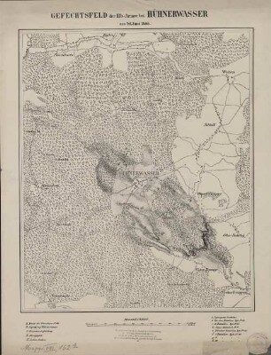Gefechtsfeld der Elb-Armee bei Hühnerwasser am 26. Juni 1866
