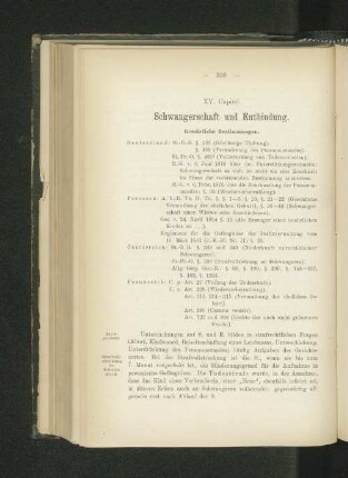 XV. Capitel. Schwangerschaft und Entbindung.