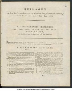 Beilagen zu den Vorbemerkungen zur dritten Supplement-Lieferung von Stieler's Handatlas. Jul. 1826