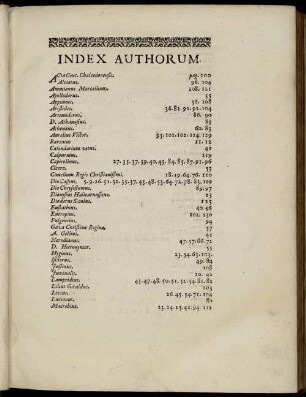 Index Authorum.