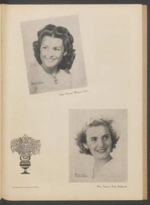 [Fotografías de] Srta. Susana Marques Seré [y] Srta. Susana Puig Balparda