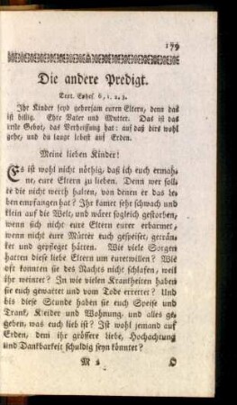 Die andere Predigt