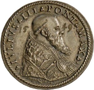 Medaille von Alessandro Cesati auf die Weisheit von Papst Julius III.