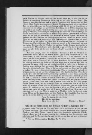Wie ich zur Übersetzung der heiligen Schrift gekommen bin