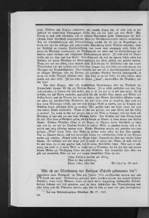 Wie ich zur Übersetzung der heiligen Schrift gekommen bin