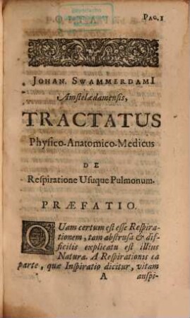 Tractatus physico-anatomico-medicus de respiratione usuque pulmonum