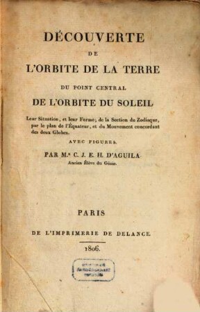 Découverte de l'orbite de la terre