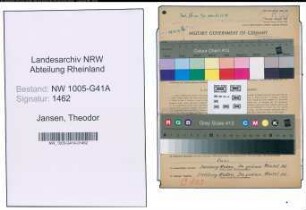Entnazifizierung Theodor Jansen , geb. 18.02.1902 (Bahnsekretaer)