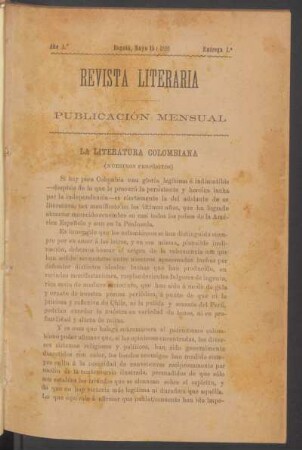 1890,1,1: año 1, entrega 1 (mayo 15, 1890)