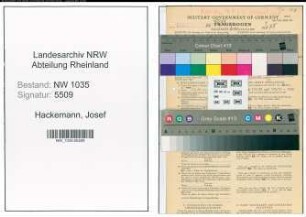 Entnazifizierung Josef Hackemann , geb. 29.09.1910 (Steiger)