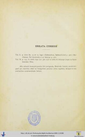 Errata Corrige.
