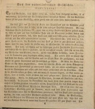 Aus der vaterländischen Geschichte.