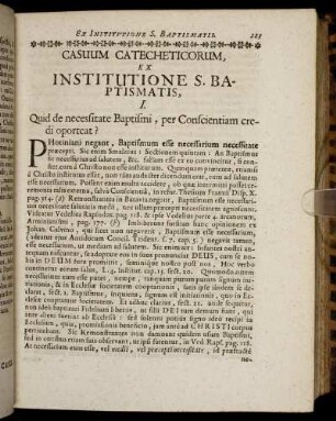 Casus I. - Casus VI.