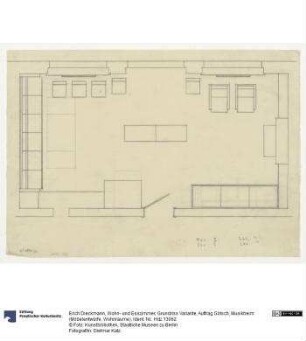 Wohn- und Esszimmer, Grundriss Variante (Auftrag Götsch, Musikheim)