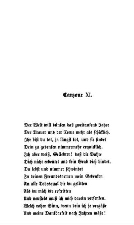 Canzone XI. - Canzone XV.