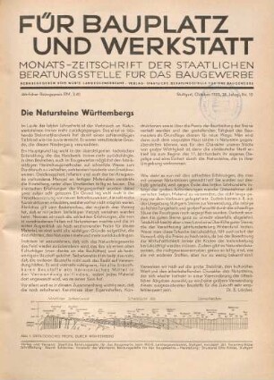 Die Natursteine Württembergs