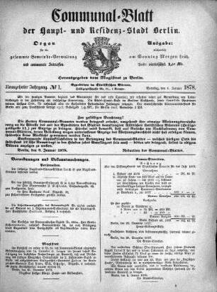 1878,1: No. 1, 6. Januar 1878