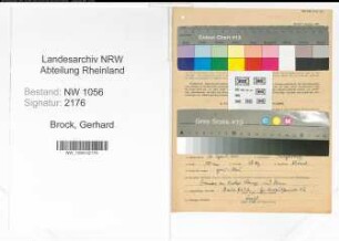 Entnazifizierung Gerhard Brock , geb. 20.04.1902 (Volkswirt)