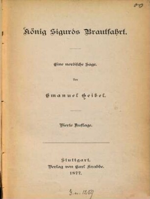 König Sigurds Brautfahrt