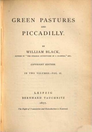 Green pastures and Piccadilly, 2