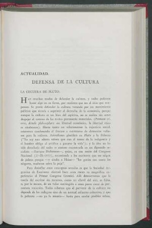 Actualidad - Defensa de la cultura