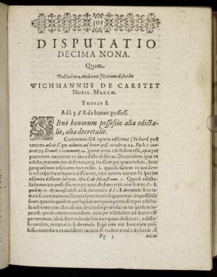 Disputatio Decima Nona