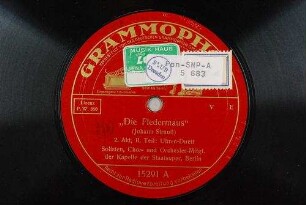 "Die Fledermaus" : 2. Akt, II. Teil: Uhren-Duett / (Johann Strauß)