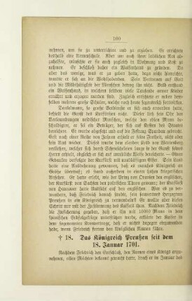 18. Das Königreich Preußen seit dem 18. Januar 1701
