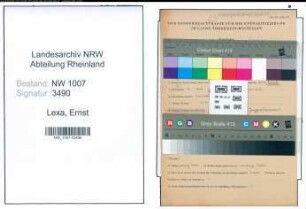 Entnazifizierung Ernst Lexa , geb. 24.01.1909 (Arbeiter)
