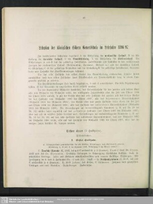 Lehrplan der Königlichen Höheren Gewerbschule