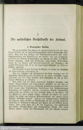 I. Geologischer Aufbau