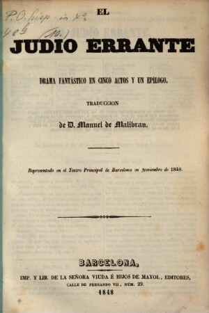 Joyas del teatro : Colección de las mejores obras dramáticas ropresentadas en todos los teatros de España. in 1 Vol:. 10