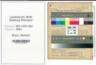 Entnazifizierung Heinrich Braun , geb. 14.05.1914 (Maler)
