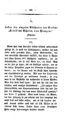 Ueber die einzelen Abschnitte des Werkes: "Critik der Schulen, von Glanzow." : (Schluss.)