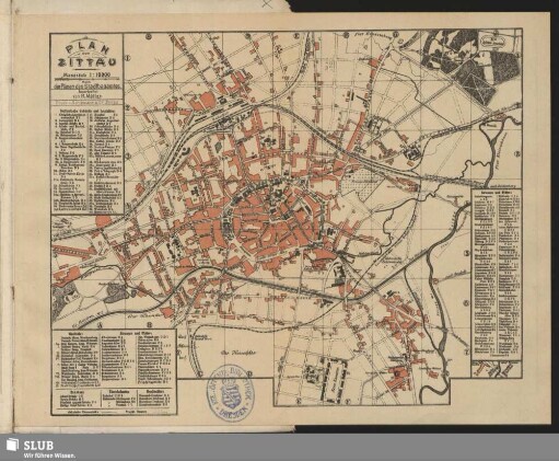 Plan von Zittau