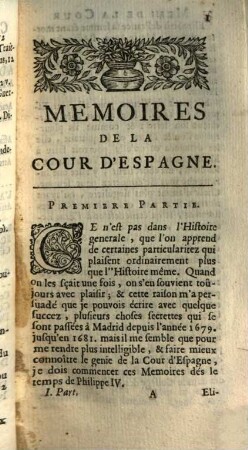 Memoires De La Cour D'Espagne, 1