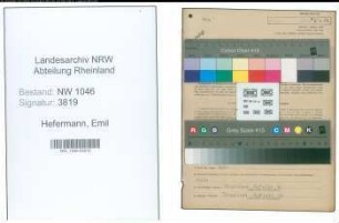 Entnazifizierung Emil Hefermann , geb. 20.11.1898 (Lokfuehrer)