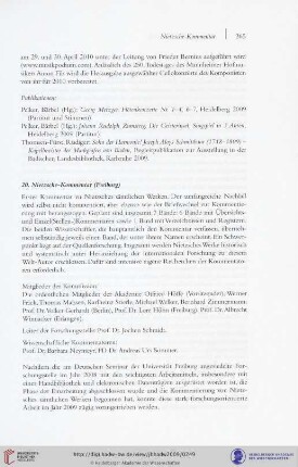 20. Nietzsche-Kommentar (Freiburg)