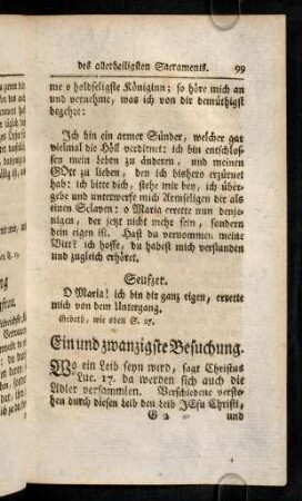 99-123, Besuchung 21 bis 25.