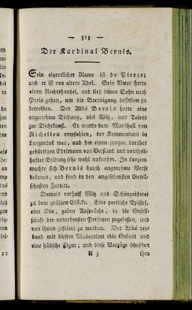 Der Kardinal Bernis.