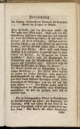Fortsetzung der letzthin abgebrochenen Antwort des Verfassers Karls des Fünften in Afrika.