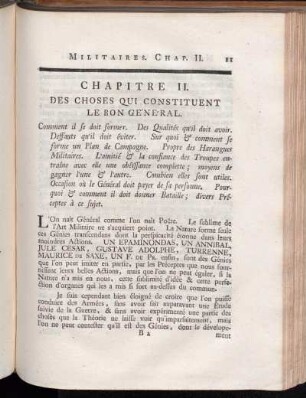 Chapitre II. Des Choses qui constituent Le Bon Général.