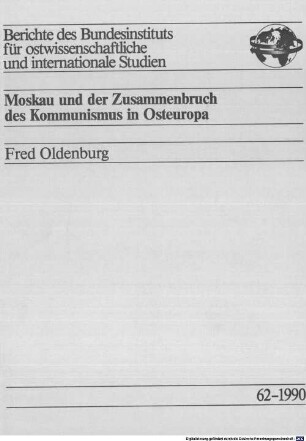 Moskau und der Zusammenbruch des Kommunismus in Osteuropa