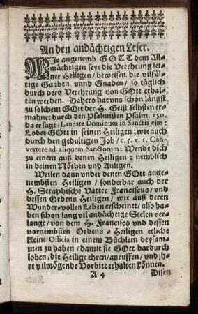 An den andächtigen Leser.